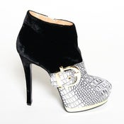 Image of Velvet Buckle Bootie