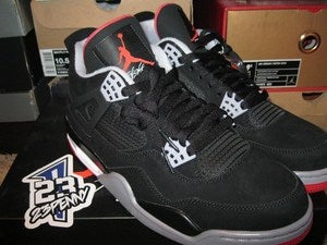 Image of Air Jordan IV (4) Retro "Black/Red" 2012 