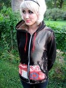 Image of gas mask lady hoodie