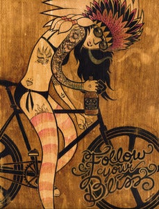 Image of ***20% OFF***<BR>"FOLLOW YOUR BLISS" PAINTING (FRAMED)