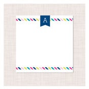 Image of multistripe personalized notepad