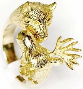 Image of BEAR VS MOOSE - Brass
