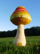 Image of Magic Door Mushroom Felt Sculpture