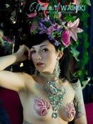 Image of "Vegas Show Girl" Pink Burlesque Decadent Couture Sparkly Glitter Nipple Pasties 