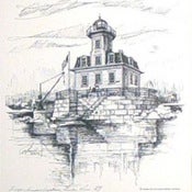 Image of Unmounted 11"x14" Print of Esopus Meadows, Rondout or Saugerties Lighthouses