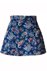 Image of Lila Cosmic Paisley quilted skirt
