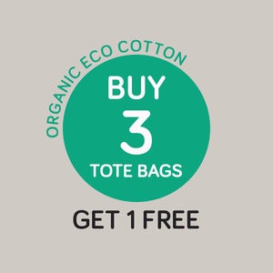 Image of Buy 3 Get 1 Free - Organic Eco Cotton Tote Bag