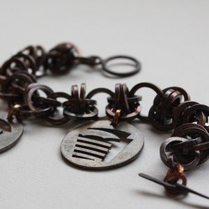 Image of Twisty Charm Bracelet with one charm