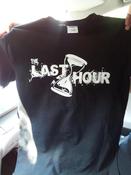 Image of The Last Hour White logo Tee on Black