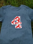 Image of Appliquéd Number Birthday Shirt and Onesie