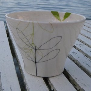 Image of Porcelain Leaf Cup
