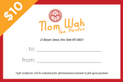 Image of $10 Gift Certificate