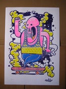 Image of 'Skull Skate' - Risograph Print