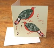Image of Turtle doves greetings card