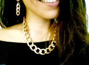 Image of Gold Links with Earrings- SET 