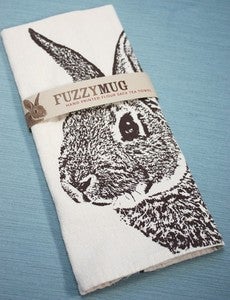 Image of More Fuzzy Mug Hand-Printed Flour Sack Tea Towels