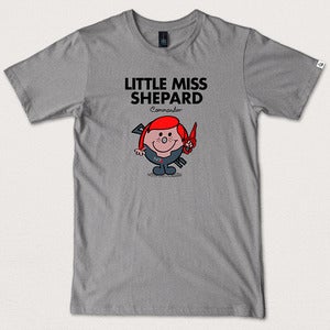 Image of “Little Miss Shepard” - Grey Marle, White & Oyster Grey women's tee