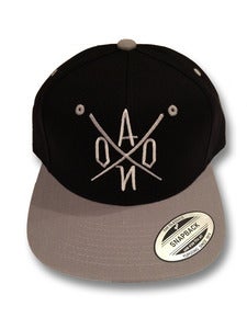 Image of Black & Grey AONO Embroidered Snapbacks