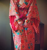 Image of vintage floral kimono