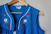 Image of VINTAGE CHARM polkadot house dress - L