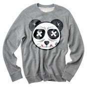 Image of Panda Paint Eater Grey Crew Neck Sweater