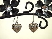 Image of Pewter Heart Earrings 
