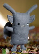 Image of Flat BunGoyle the Gargoyle Bunny Plush (Classic 12") handmade
