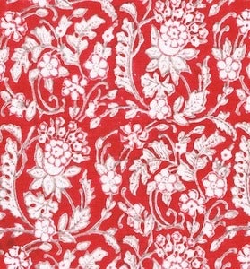 Image of Red Medium Floral Pillowcase