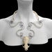 Image of Ornate Mink Skull and Snake Vertebrae Necklace