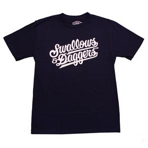 Image of Script T-Shirt (Navy/White)