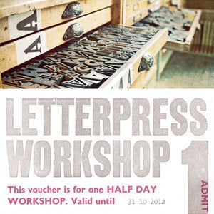 Image of Half Day Letterpress Workshop Voucher