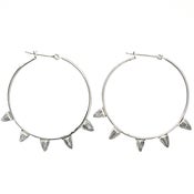 Image of Mini Mountain Hoops 14K Gold