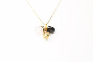 Image of Miniature LOVE, SUCCESS, STRENGTH Triple Tumbled Stone pendant