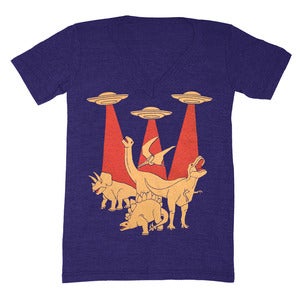 Image of Dinosaurs vs Aliens V-neck