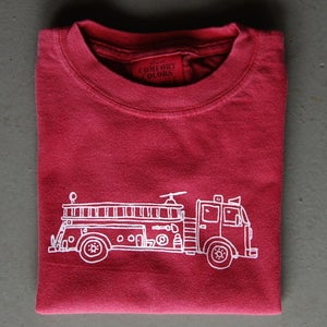 Image of Firetruck Long-Sleeved Children's Tee