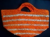 Image of Orange & White Stripe Handbag