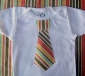 Image of My Big Boy Orange and Brown Tie Bodysuit