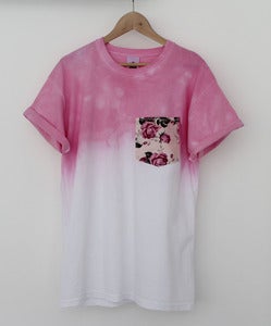 Image of Pink Rose Dip Dye Tee