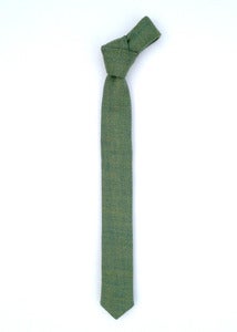 Image of vintage green wool tie