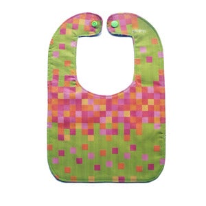 Image of Baby Bib - Colour Block in Lime