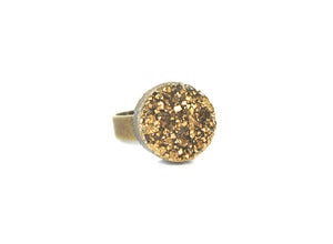 Image of Gold Druzy Ring (v15)