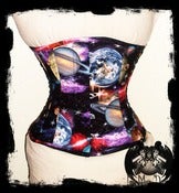 Image of Celestial Galaxy Print Underbust Corset 22"