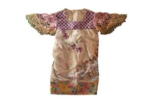 Image of Purple Posy vintage tunic size large
