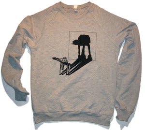 Image of AT-AT Shadow - unisex crew neck pullover HEATHER GRAY