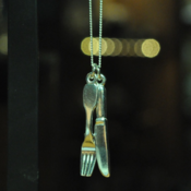 Image of Sterling Silver Knife + Fork Set