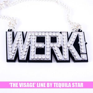 Image of Werk! Crystal Necklace