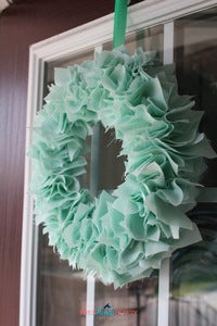 Image of MINT Luxe Fabric Wreath 12"