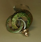 Image of Highly Textured Rings and a Shell/Pod dangle.