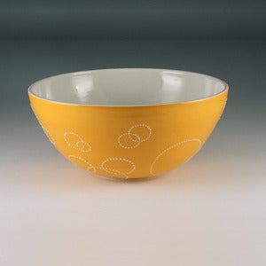 Image of Large Circle Serving Bowl in Orange