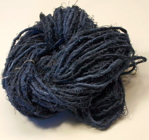 Image of Dark Blue Recycled Linen Yarn